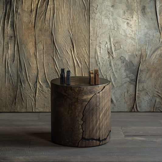 Tambour Chess Side Table