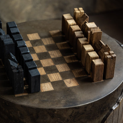 Tambour Chess Side Table