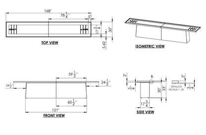 Elena Shuffle Board Game Table