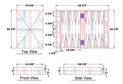 Backgammon Spalted White